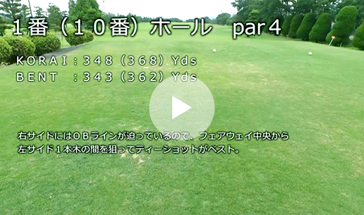 1番(10番)ホール par4