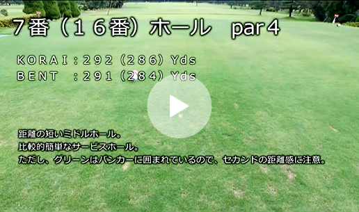 7番(16番)ホール par4