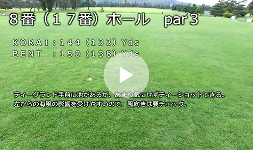 8番(17番)ホール par3